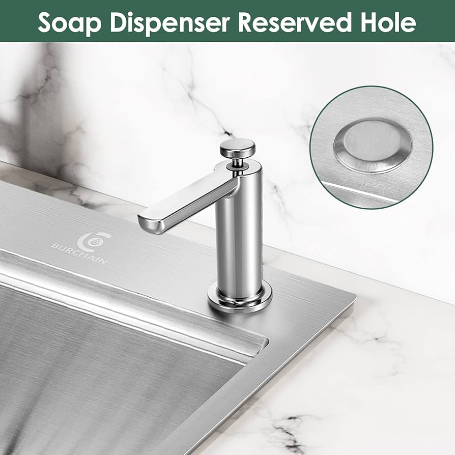 BRUNT メスティン BURCHAIN 30 Inch Stainless Steel Kitchen Sink 16 Gauge Drop